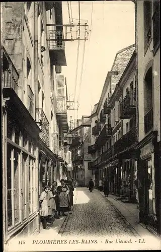 Ak Plombières les Bains Lothringen Vosges, Rue Lietard