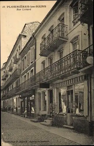 Ak Plombières les Bains Lothringen Vosges, Rue Lietard