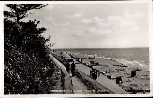 Ak Wyk auf Föhr Nordfriesland, Strandpromenade