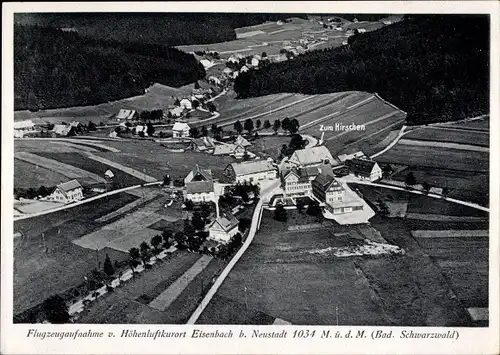 Ak Eisenbach im Schwarzwald, Fliegeraufnahme, Gasthaus Zum Hirschen