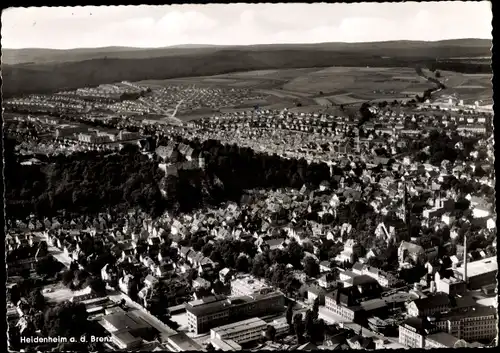 Ak Heidenheim an der Brenz Württemberg, Fliegeraufnahme, Panorama