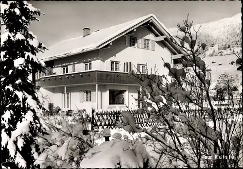 Ak Bad Hindelang im Oberallgäu, Haus Kuisle bei Schnee, Winter