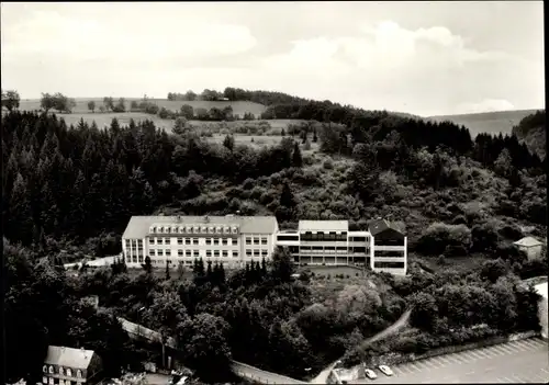 Ak Monschau Montjoie in der Eifel, St. Ursula-Schule, Panorama