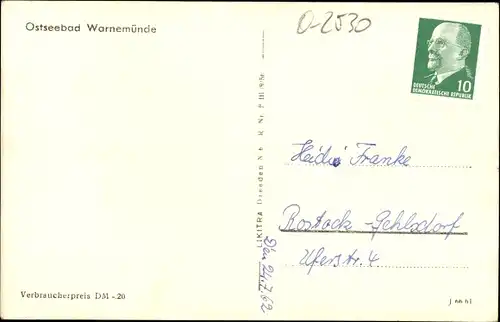 Ak Ostseebad Warnemünde Rostock, Am Strom