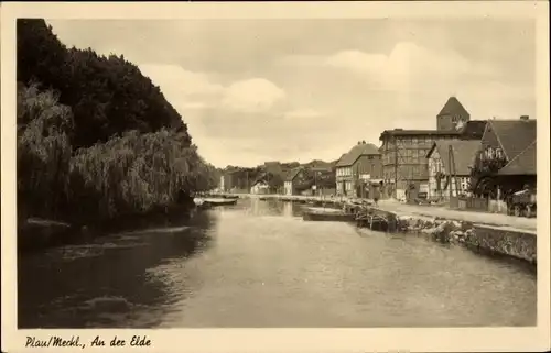 Ak Luftkurort Plau am See, an der Elde