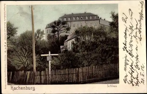 Ak Hachenburg im Westerwald, Schloss