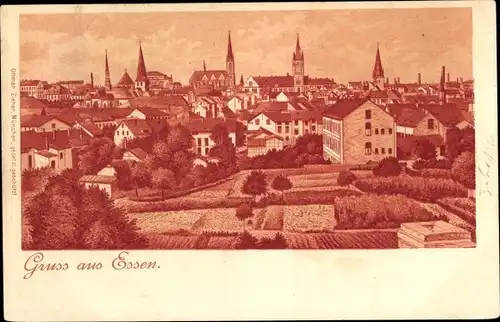 Ak Essen im Ruhrgebiet, Stadtbild