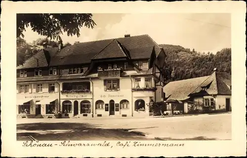 Ak Schönau im Schwarzwald, Café Zimmermann