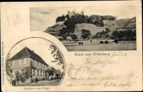 Ak Ortenberg in Baden, Schloss, Gasthof zum Engel