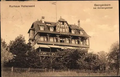 Ak Georgenborn Schlangenbad im Taunus Hessen, Hotel Pension Hohenwald