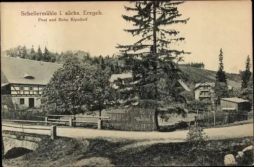 Ak Schellerhau Altenberg im Erzgebirge, Schellermühle, Ortsansicht