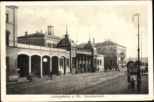 Ak Ludwigshafen am Rhein Rheinland Pfalz, Hauptbahnhof