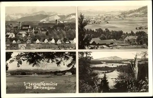 Ak Schongau in Oberbayern, Herzogsägmühle, Teilansichten, Landschaft