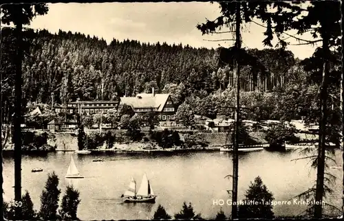 Ak Kriebstein Mittelsachsen, Zschopau Talsperre, Segelboote