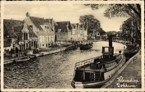 Ak Dokkum Dongeradeel Friesland Niederlande, Kleindiep
