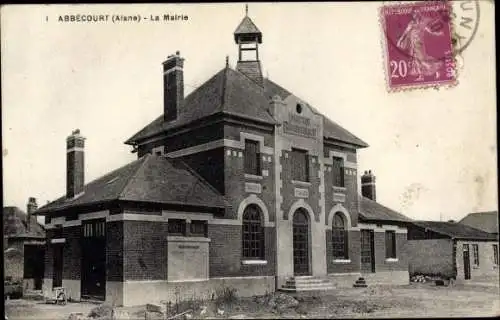 Ak Abbecourt Aisne, La Mairie