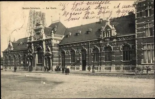 Ak Saint Ghislain Wallonien Hennegau, La Gare