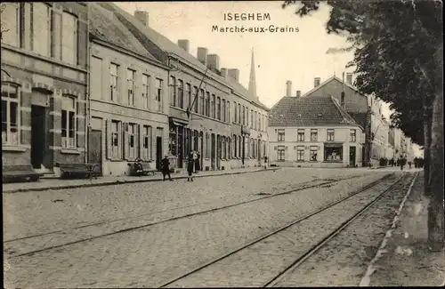 Ak Izegem Iseghem Westflandern, Marche aux Grains