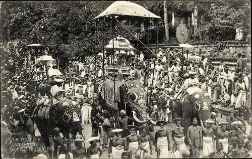Ak Kandy Sri Lanka Ceylon, Buddhist Procession