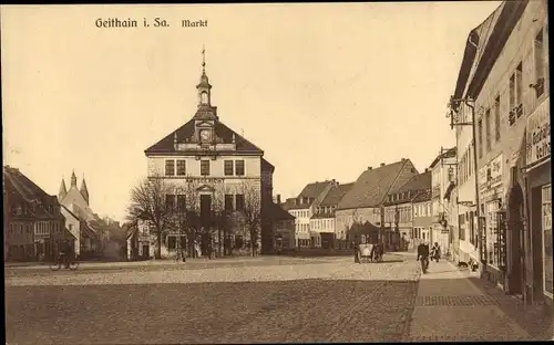 Ak Geithain in Sachsen, Markt