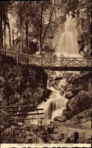 Ak Le Hohwald Elsass Bas Rhin, La Cascade