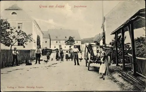 Ak Deutsch Luppa Wermsdorf in Sachsen, Dorfstraße