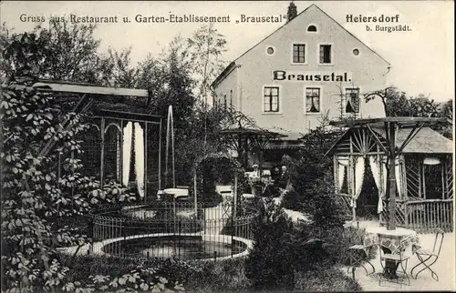 Ak Heiersdorf Burgstädt in Sachsen, Gasthaus Brausetal