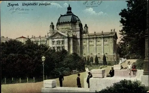 Ak Zagreb Kroatien, Umjetnicki Paviljon, Kunstpavillon