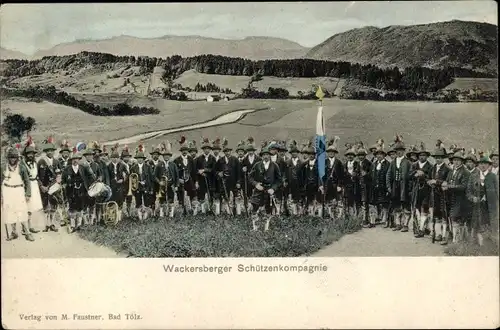 Ak Wackersberg in Oberbayern, Wackersberger Schützenkompagnie