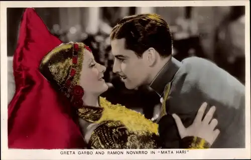 Ak Schauspielerin Greta Garbo, Schauspieler Ramon Novarro, Mata Hari
