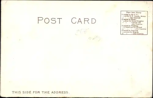 Künstler Ak Red Star Line, Antwerp, Dover, New York, Passagierdampfer, Dame mit Fernglas