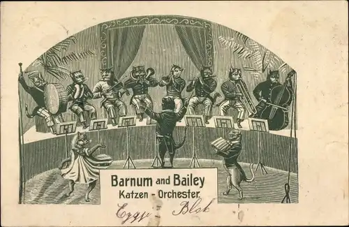 Litho Barnum and Bailey, Katzen Orchester