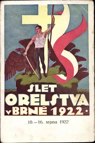 Ak Brno Brünn Südmähren, Slet Oresltsva v Brne 1922