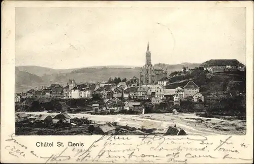 Ak Châtel Saint Denis Kanton Freiburg, Gesamtansicht