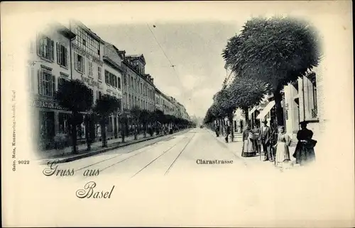 Ak Bâle Basel Stadt Schweiz, Clarastraße