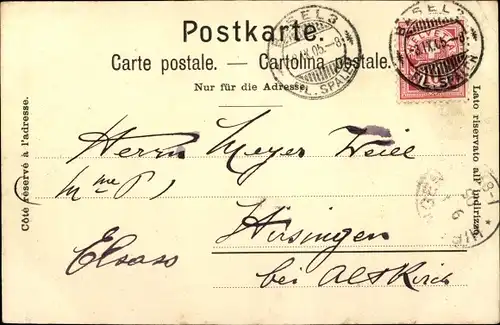 Ak Bâle Basel Stadt Schweiz, Steinenvorstadt