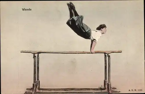 Ak Frauenturnen in Bild und Wort, Wende, Turnerin