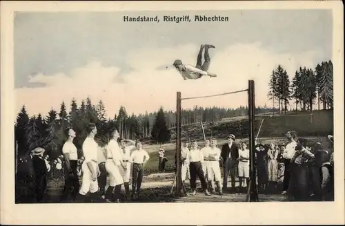 Ak Handstand, Ristgriff, Abhechten