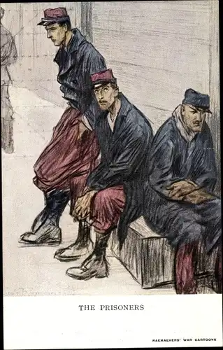 Künstler Ak Raemaekers, Louis, The Prisoners, Französische Kriegsgefangene