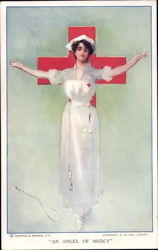 Künstler Ak An Angel of Mercy, Red Cross, Krankenschwester