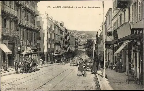 Ak Mustapha Alger Algerien, Rue Sadi Carnot