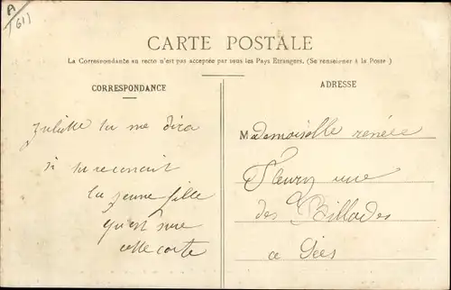 Ak Point Colbert, Geklöppelte Spitze, Frau in Tracht