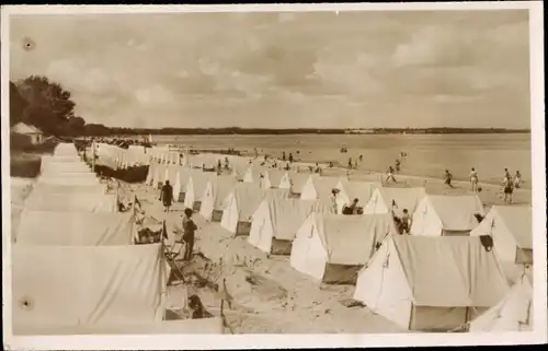 Ak Ostseebad Scharbeutz in Ostholstein, Zelthotelstadt, Campingplatz am Strand