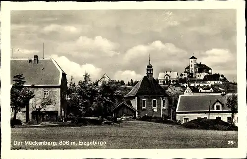 Ak Komáří hůrka Mückenberg im Erzgebirge Region Aussig, Teilansicht