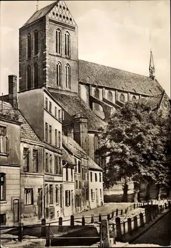 Ak Hansestadt Wismar, Frische Grube und Nicolaikirche