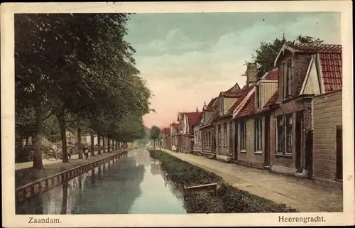 Ak Zaandam Zaanstad Nordholland, Heerengracht