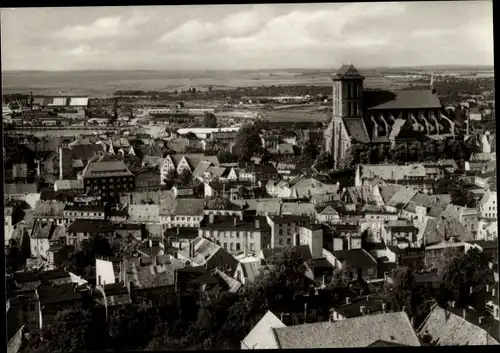 Ak Wismar in Mecklenburg Vorpommern, Totalansicht, Kirche