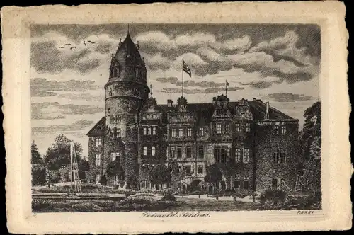 Künstler Ak Detmold in Nordrhein Westfalen, Schloss