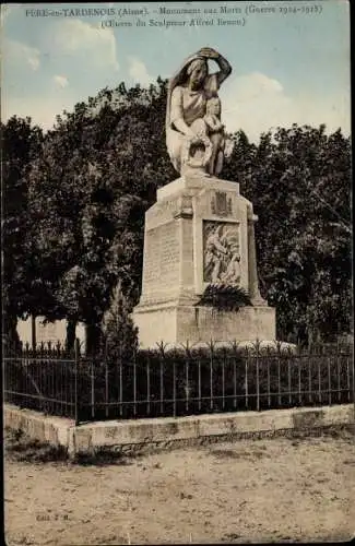 Ak Fère en Tardenois Aisne, Monument aux Morts, Sculpteur Alfred Benon