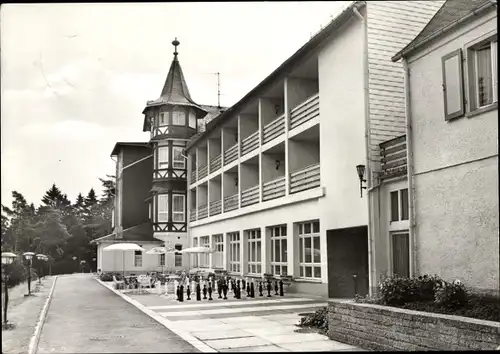 Ak Elgersburg in Thüringen, Erholungsheim der SED MOPR, Terrasse, Schachspiel